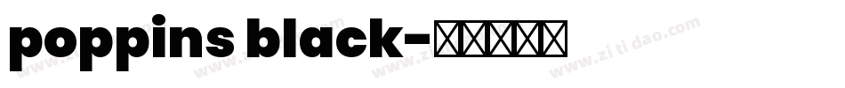 poppins black字体转换
